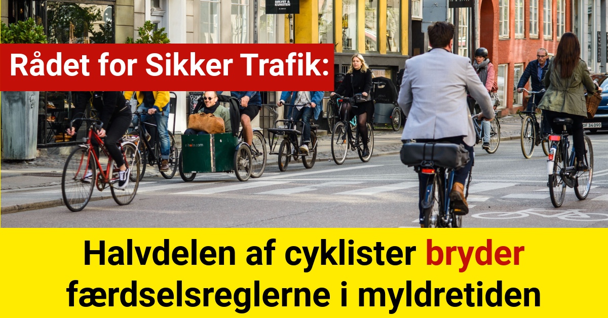 Halvdelen af cyklister bryder færdselsreglerne i myldretiden