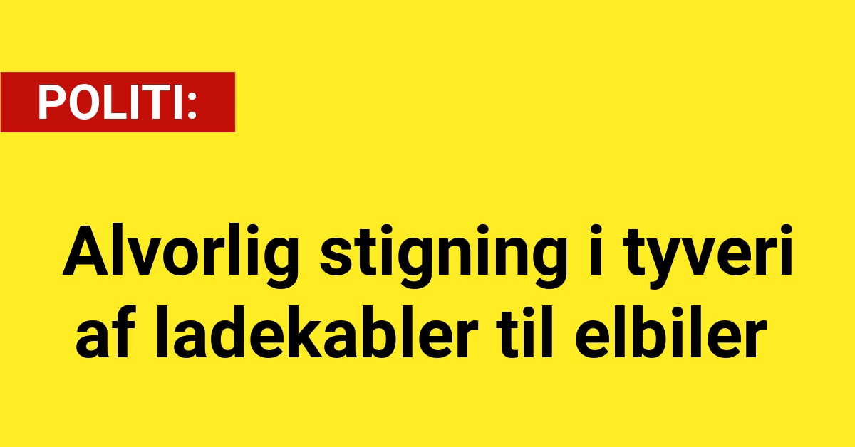 Alvorlig stigning i tyveri af ladekabler til elbiler