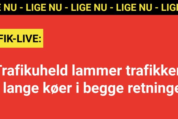 LIGE NU: Trafikuheld lammer trafikken – lange køer i begge retninger