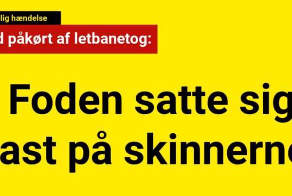 Mand påkørt af letbanetog: Foden satte sig fast på skinnerne