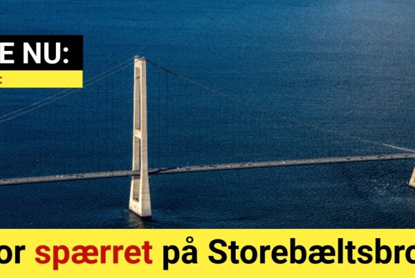 Spor spærret på Storebæltsbroen