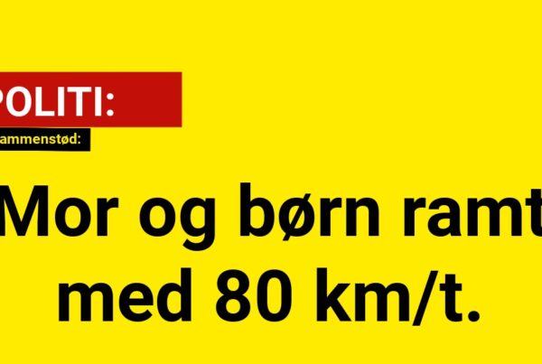 Alvorligt sammenstød: Mor og børn ramt med 80 km/t.
