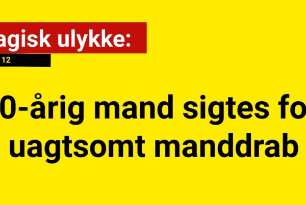Tragisk ulykke: 90-årig mand sigtes for uagtsomt manddrab