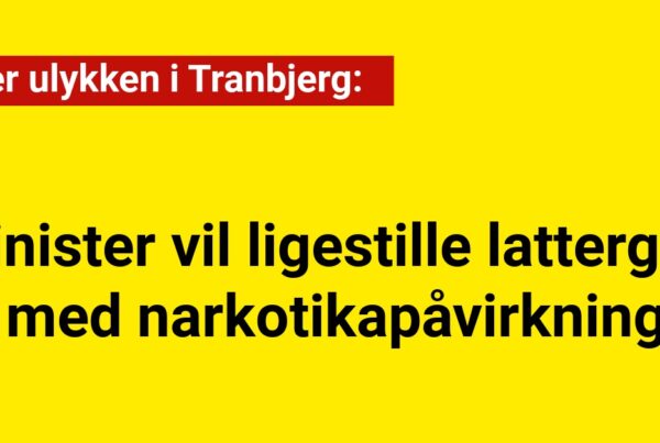 Efter ulykken i Tranbjerg: Minister vil ligestille lattergas med narkotikapåvirkning