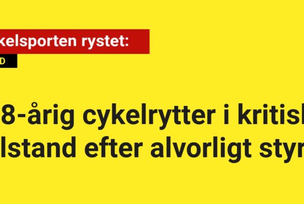 Cykelsporten rystet: 18-årig cykelrytter i kritisk tilstand efter alvorligt styrt