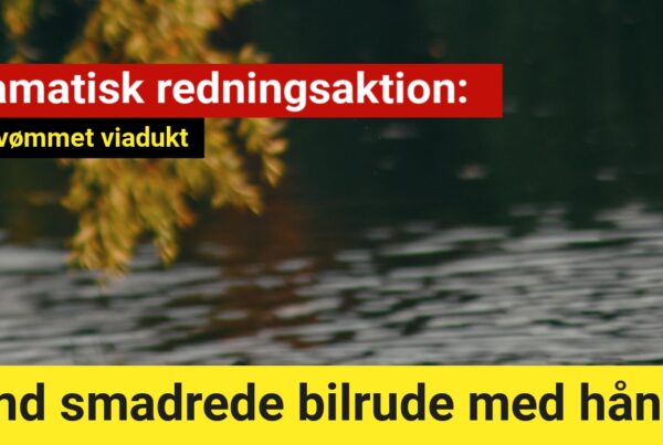 Dramatisk redning ved oversvømmet viadukt: Mand smadrer bilrude med hånden