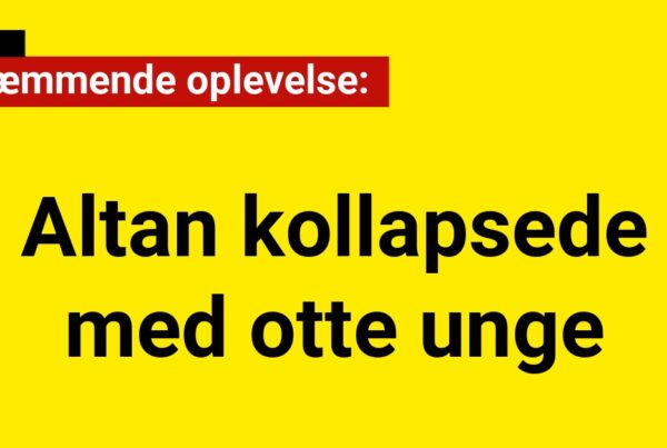 Skræmmende oplevelse: Altan kollapsede med otte unge