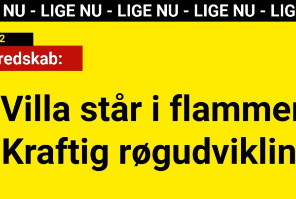 LIGE NU: Villa står i flammer - Kraftig røgudvikling