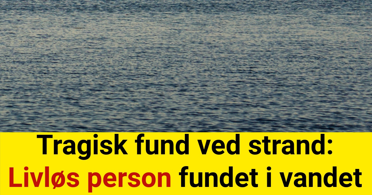 Tragisk fund ved strand: Livløs person fundet i vandet