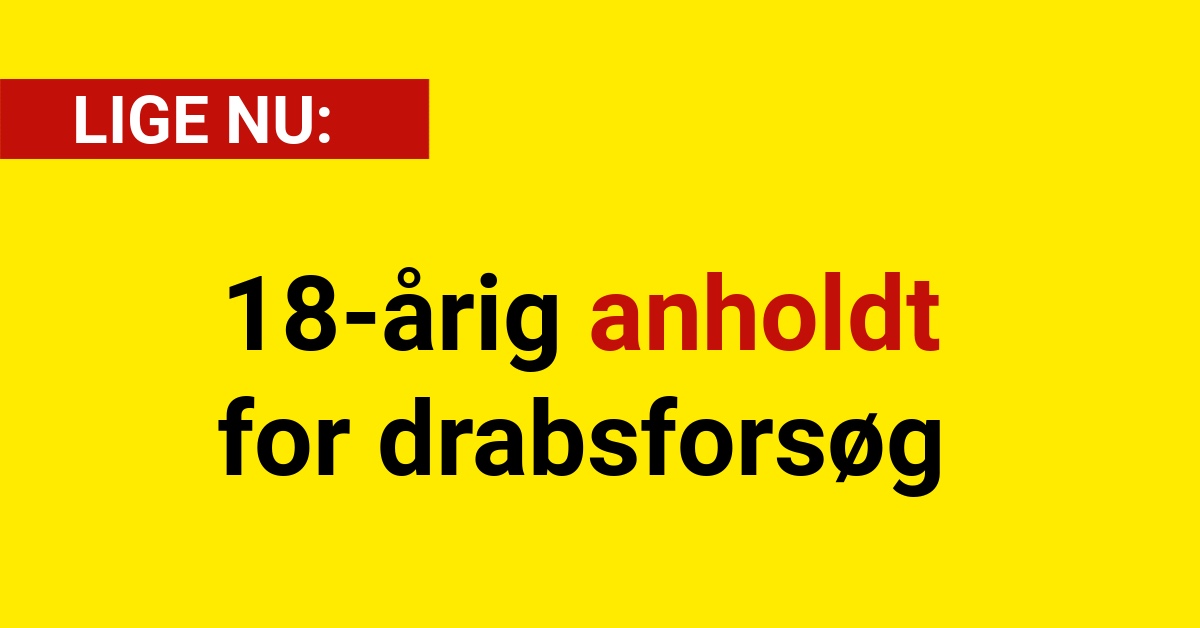 18-årig anholdt for drabsforsøg