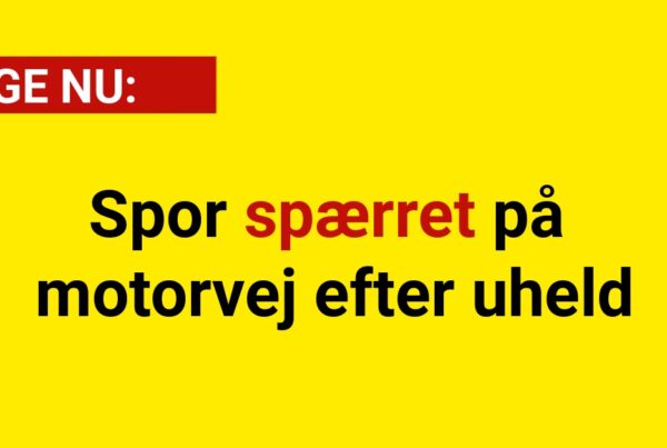 Spor spærret på motorvej efter uheld