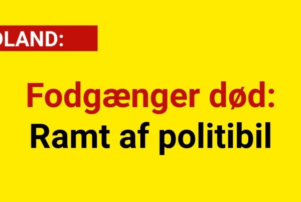 Fodgænger død: Ramt af politibil