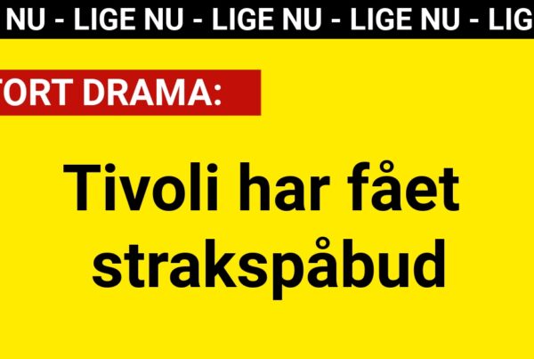 Tivoli har fået strakspåbud