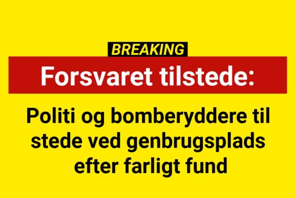 Politi og bomberyddere til stede ved genbrugsplads efter farligt fund