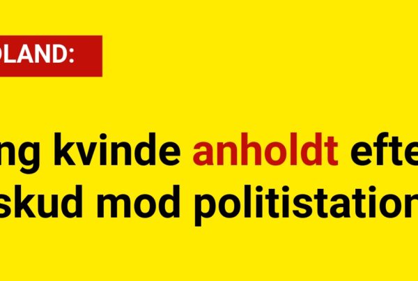 Ung kvinde anholdt efter skud mod politistation