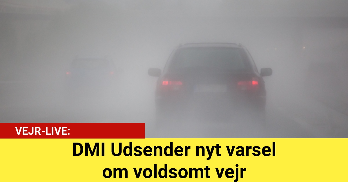 DMI Udsender nyt varsel om voldsomt vejr