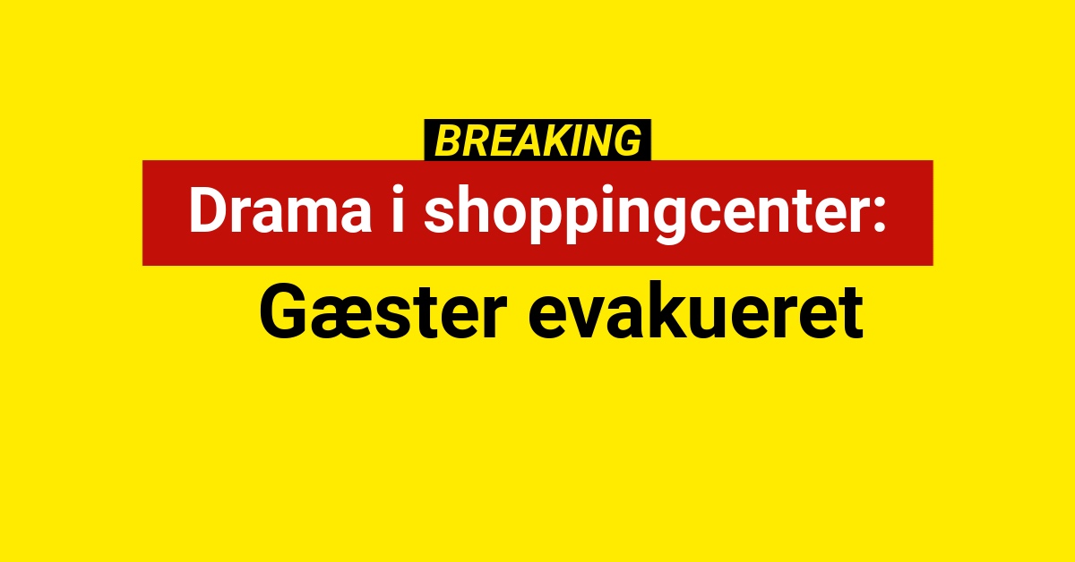 Drama i shoppingcenter: Gæster evakueret