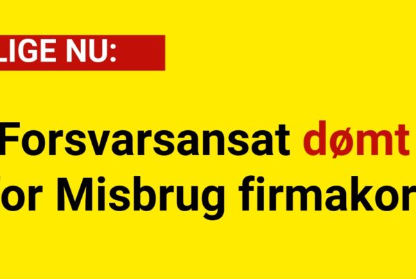 Forsvarsansat dømt for Misbrug firmakort