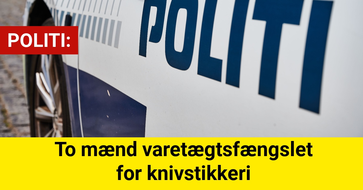 To mænd varetægtsfængslet for knivstikkeri