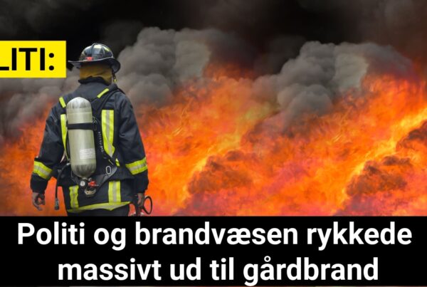 Politi og brandvæsen rykkede massivt ud til gårdbrand