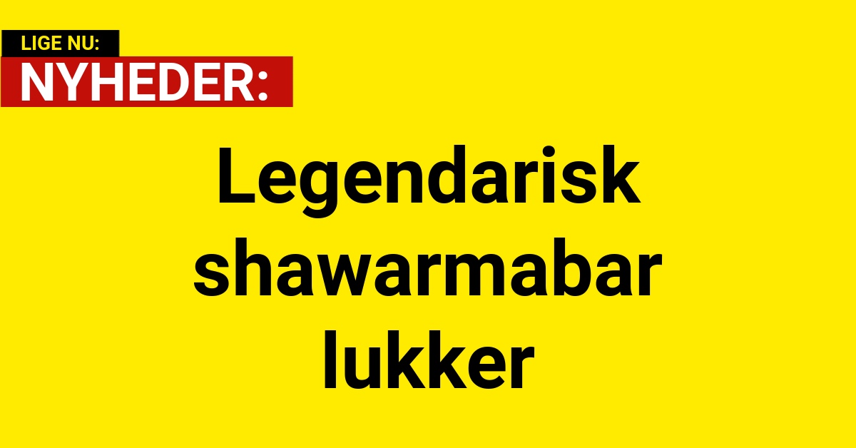 Legendarisk shawarmabar lukker