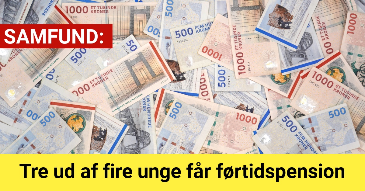 Tre ud af fire unge får førtidspension