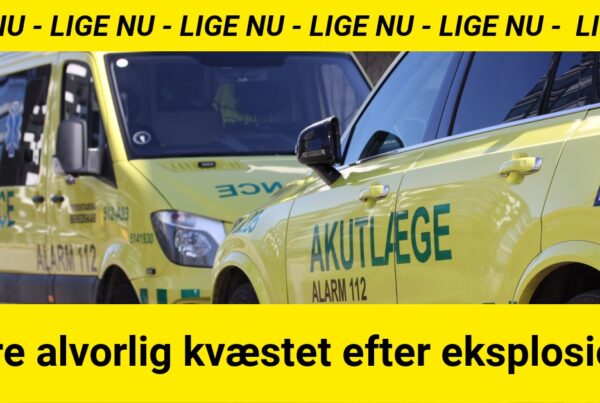 Fire alvorlig kvæstet efter eksplosion