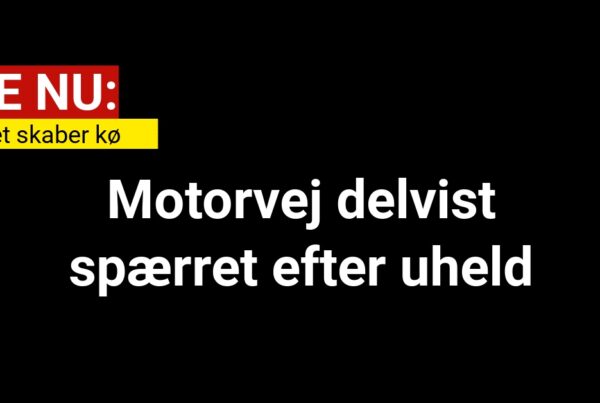 Motorvej delvist spærret efter uheld