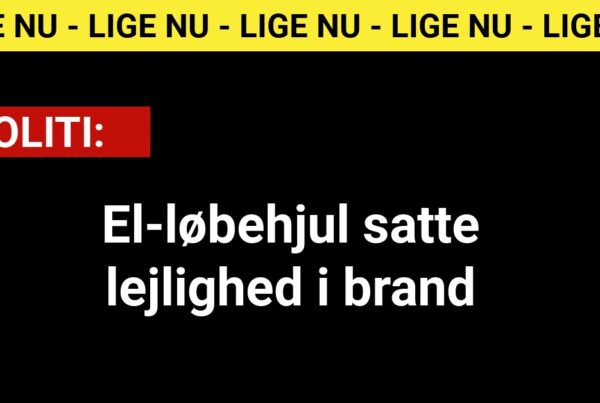 El-løbehjul satte lejlighed i brand: