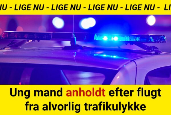 Ung mand anholdt efter flugt fra alvorlig trafikulykke