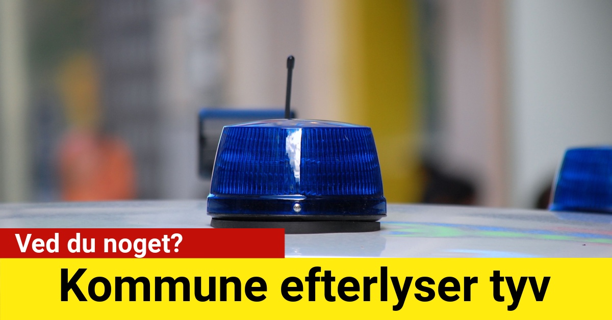 Kommune efterlyser tyv: Ved du noget?