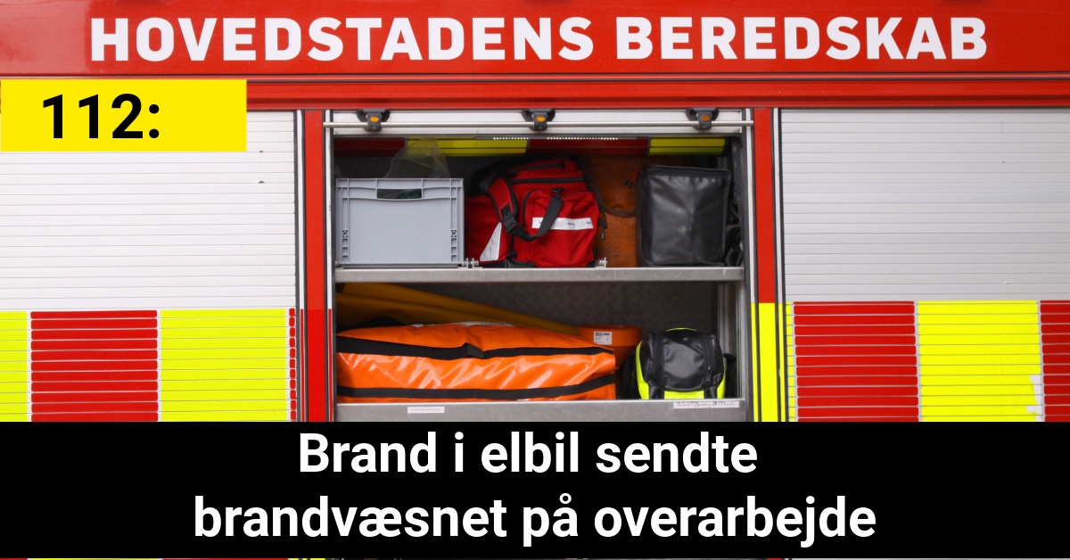 Brand i elbil sendte brandvæsnet på overarbejde