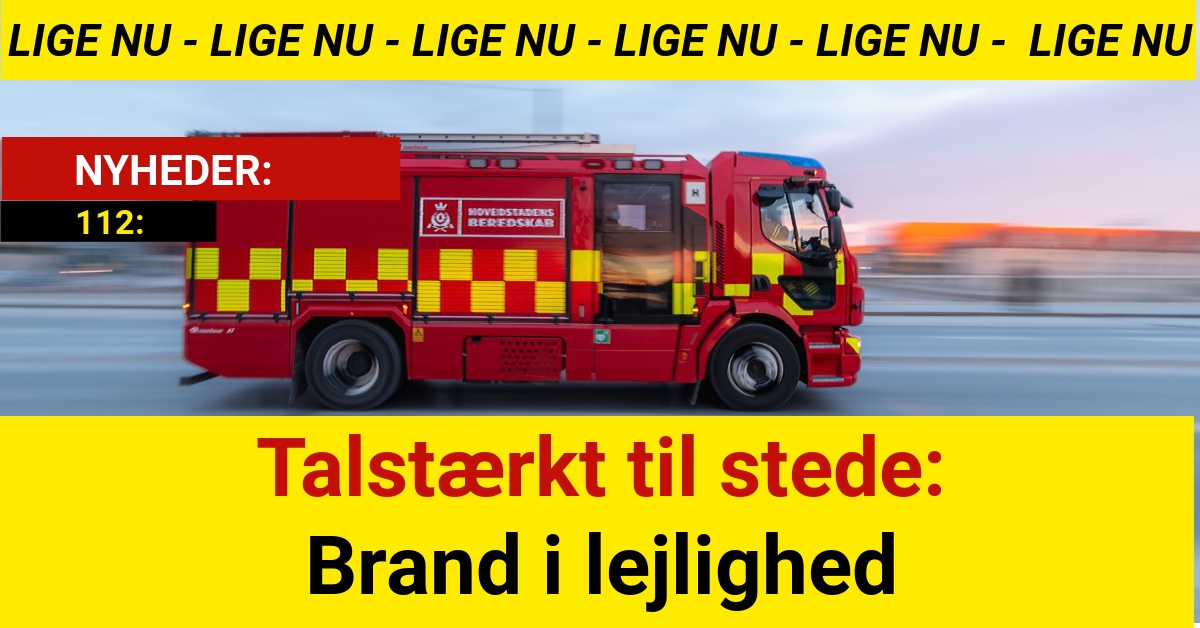 Talstærkt til stede: Brand i lejlighedTalstærkt til stede: Brand i lejlighed