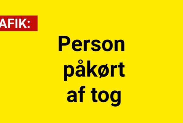 Person påkørt af tog