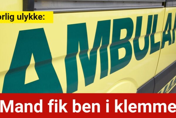 Alvorlig ulykke: Mand fik ben i klemme