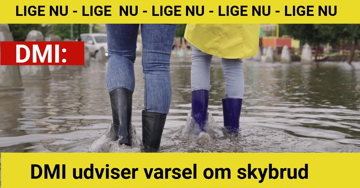 DMI udviser varsel om skybrud