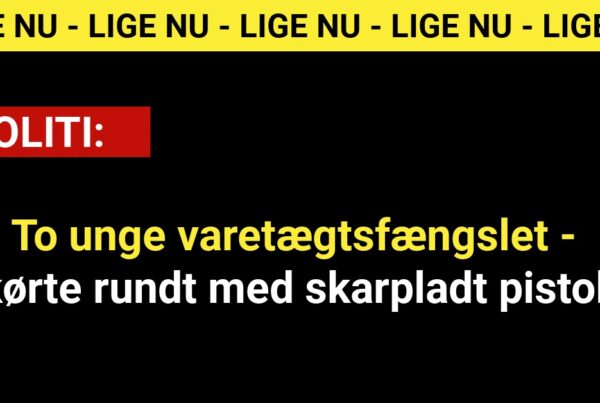 To unge varetægtsfængslet - kørte rundt med skarpladt pistol