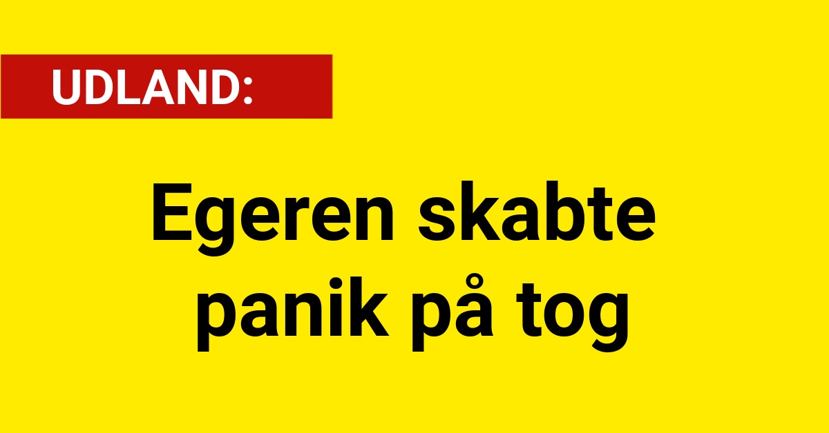 Egeren skabte panik på tog