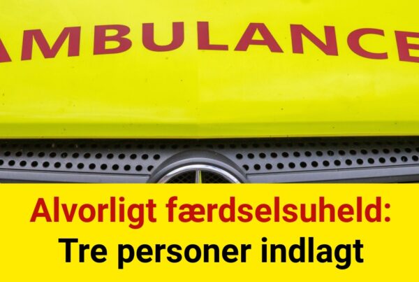 Alvorligt færdselsuheld: Tre personer indlagt