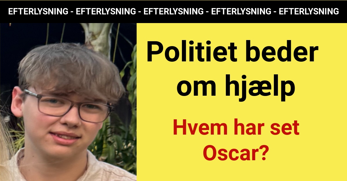 Hvem har set Oscar? Politiet beder offentligheden om hjælp