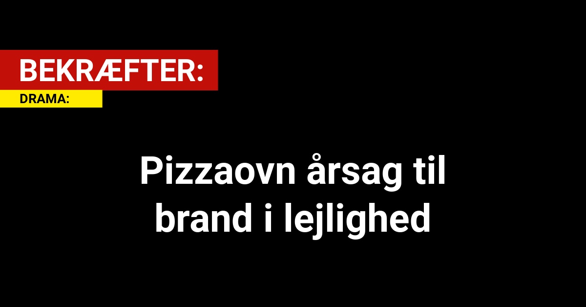 Pizzaovn årsag til brand i lejlighed