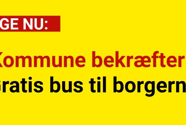 Kommune bekræfter: Gratis bus til borgerne