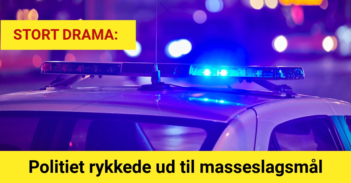 Politiet rykkede ud til masseslagsmål