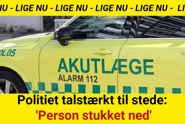 Politiet talstærkt til stede: 'Person stukket ned'