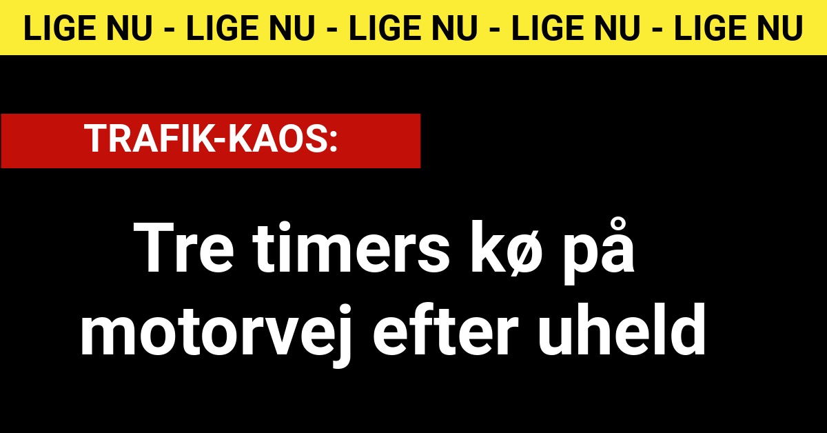 Tre timers kø på motorvej efter uheld