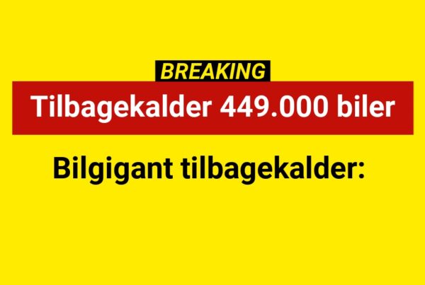 Tilbagekalder 449.000 biler