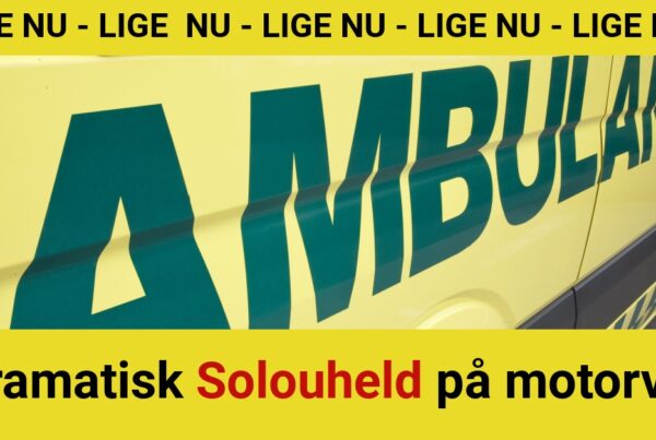 Dramatisk Solouheld på motorvej