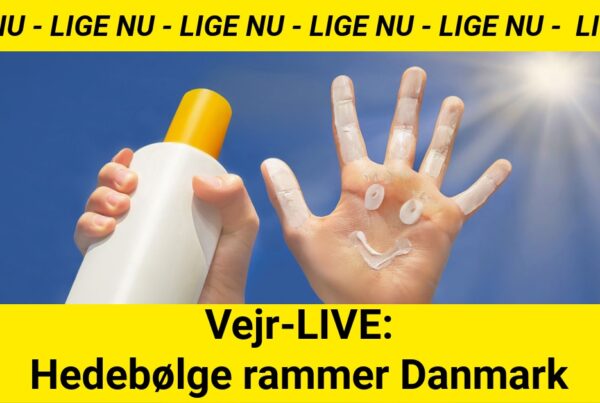 Vejr-LIVE: Hedebølge rammer Danmark