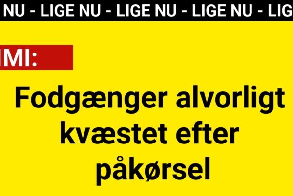 Fodgænger alvorligt kvæstet efter påkørsel