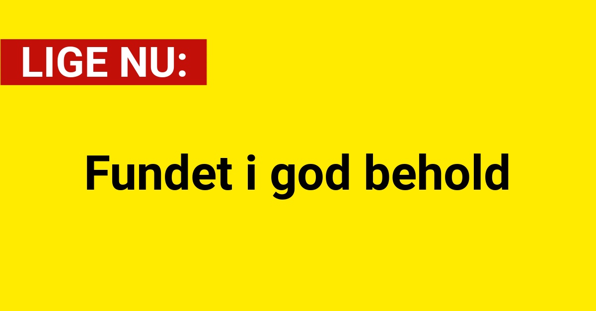 Fundet i god behold